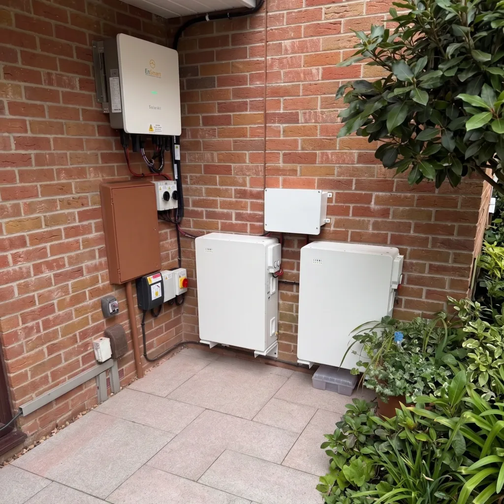 Solar battery and inverter installation by Home Comfort Enterprises